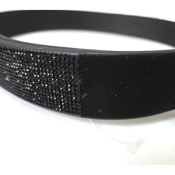 Anthropologie Square Gem Sequin Belt S Black 1 3/8\